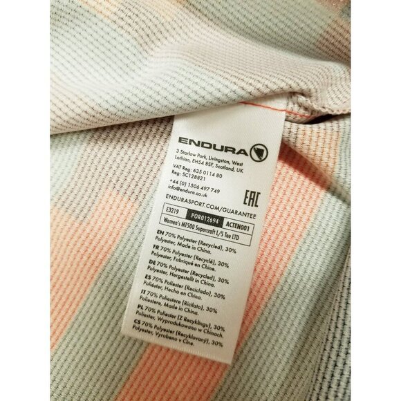 Endura Womens MT500 Supercraft L/S Tee L Recycled Fabric Orange/Black - Picture 6 of 14